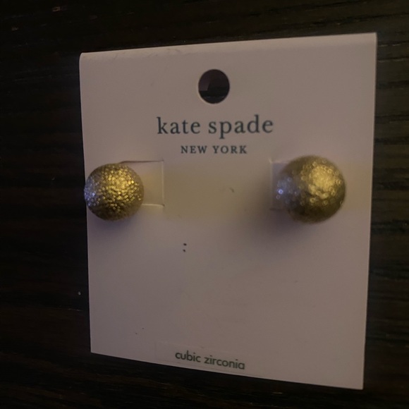 NEW Kate Spade gold stud earrings - Picture 4 of 4